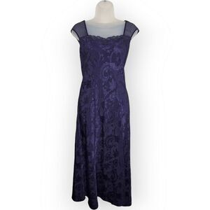 Victoria's Secret Gold Label Vintage 90s Slip Dress Purple Satin High Slit size